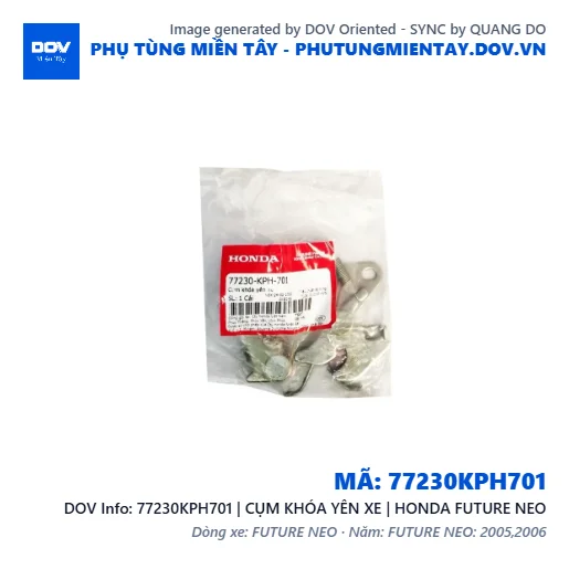 77230KPH701 | CỤM KHÓA YÊN XE | HONDA FUTURE NEO — 77230KPH701