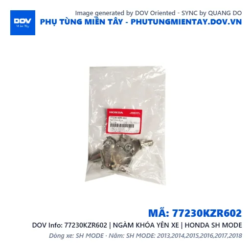 77230KZR602 | NGÀM KHÓA YÊN XE | HONDA SH MODE — 77230KZR602