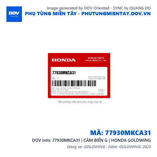 77930MKCA31 | CẢM BIẾN G | HONDA GOLDWING — 77930MKCA31