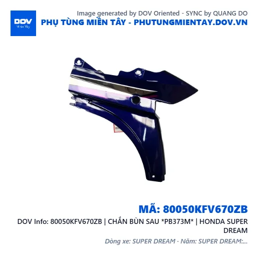 80050KFV670ZB | CHẮN BÙN SAU *PB373M* | HONDA SUPER DREAM — 80050KFV670ZB