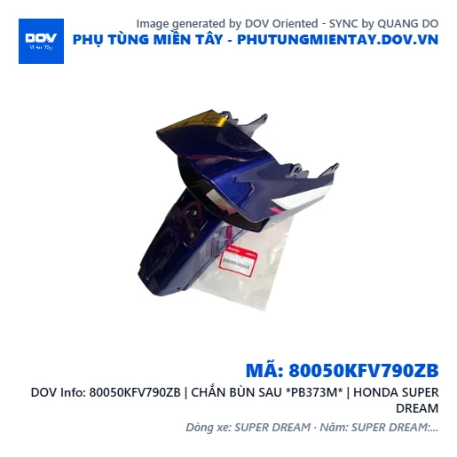80050KFV790ZB | CHẮN BÙN SAU *PB373M* | HONDA SUPER DREAM — 80050KFV790ZB