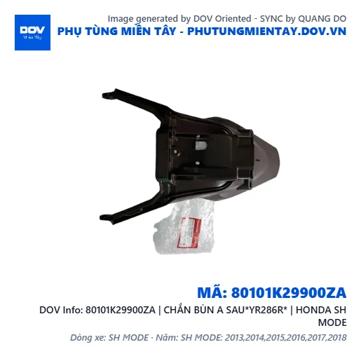 80101K29900ZA | CHẮN BÙN A SAU*YR286R* | HONDA SH MODE — 80101K29900ZA