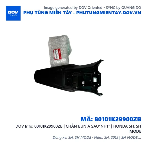 80101K29900ZB | CHẮN BÙN A SAU*NH1* | HONDA SH, SH MODE — 80101K29900ZB