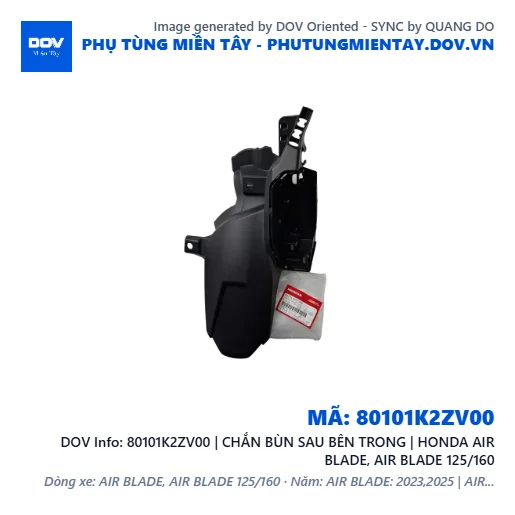 80101K2ZV00 | CHẮN BÙN SAU BÊN TRONG | HONDA AIR BLADE, AIR BLADE 125/160 — 80101K2ZV00