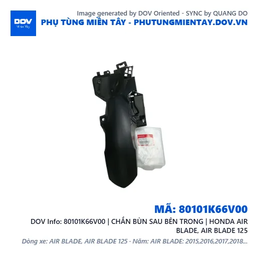 80101K66V00 | CHẮN BÙN SAU BÊN TRONG | HONDA AIR BLADE, AIR BLADE 125 — 80101K66V00