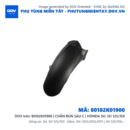80102K01900 | CHẮN BÙN SAU C | HONDA SH, SH 125/150 — 80102K01900