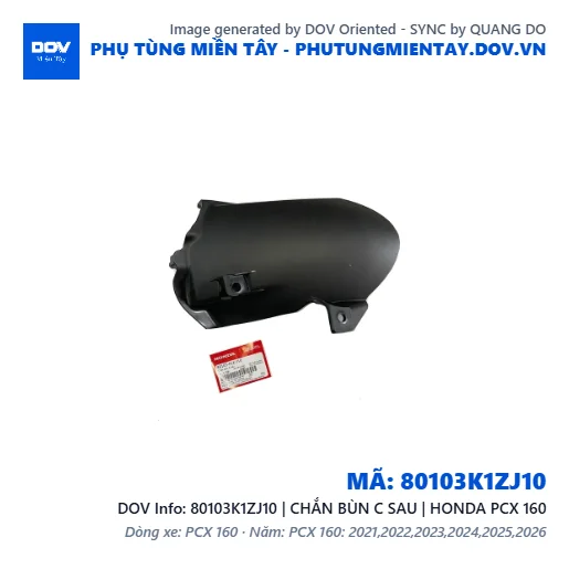 80103K1ZJ10 | CHẮN BÙN C SAU | HONDA PCX 160 — 80103K1ZJ10