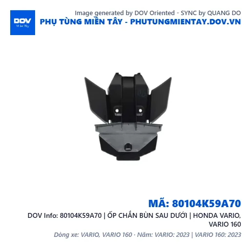 80104K59A70 | ỐP CHẮN BÙN SAU DƯỚI | HONDA VARIO, VARIO 160 — 80104K59A70
