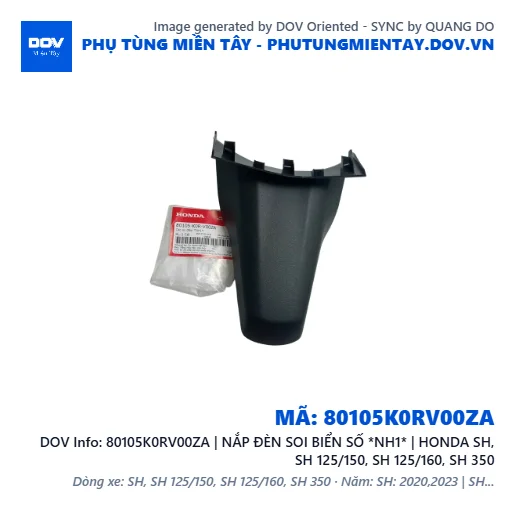 80105K0RV00ZA | NẮP ĐÈN SOI BIỂN SỐ *NH1* | HONDA SH, SH 125/150, SH 125/160, SH 350 — 80105K0RV00ZA