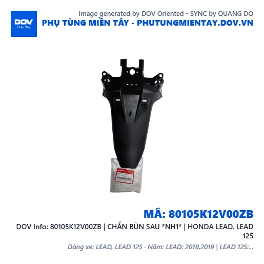 80105K12V00ZB | CHẮN BÙN SAU *NH1* | HONDA LEAD, LEAD 125 — 80105K12V00ZB