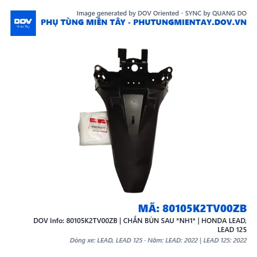 80105K2TV00ZB | CHẮN BÙN SAU *NH1* | HONDA LEAD, LEAD 125 — 80105K2TV00ZB