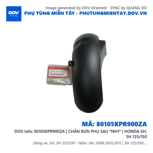 80105KPR900ZA | CHẮN BÙN PHỤ SAU *NH1* | HONDA SH, SH 125/150 — 80105KPR900ZA