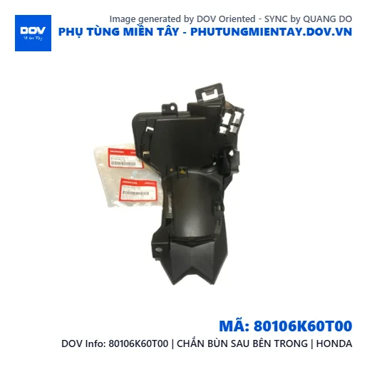 80106K60T00 | CHẮN BÙN SAU BÊN TRONG | HONDA — 80106K60T00