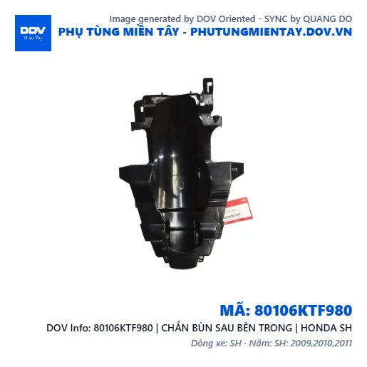 80106KTF980 | CHẮN BÙN SAU BÊN TRONG | HONDA SH — 80106KTF980