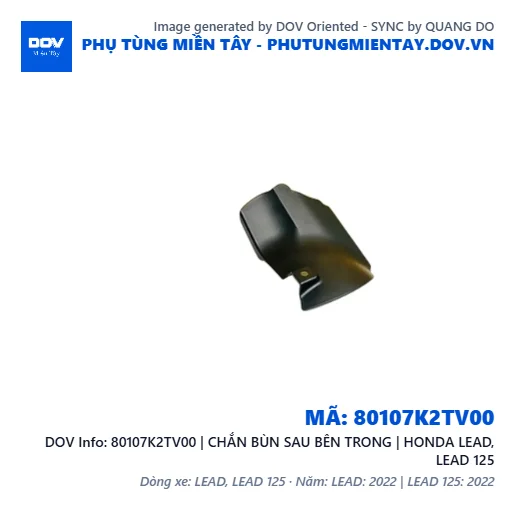 80107K2TV00 | CHẮN BÙN SAU BÊN TRONG | HONDA LEAD, LEAD 125 — 80107K2TV00