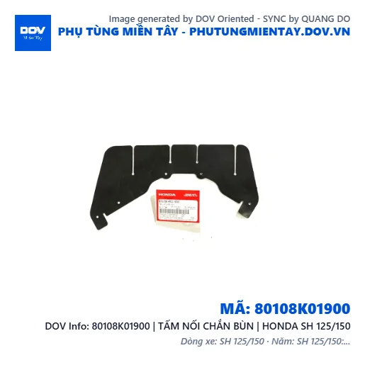 80108K01900 | TẤM NỐI CHẮN BÙN | HONDA SH 125/150 — 80108K01900