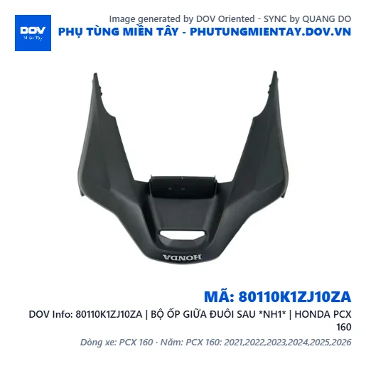 80110K1ZJ10ZA | BỘ ỐP GIỮA ĐUÔI SAU *NH1* | HONDA PCX 160 — 80110K1ZJ10ZA