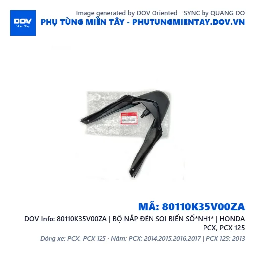 80110K35V00ZA | BỘ NẮP ĐÈN SOI BIỂN SỐ*NH1* | HONDA PCX, PCX 125 — 80110K35V00ZA