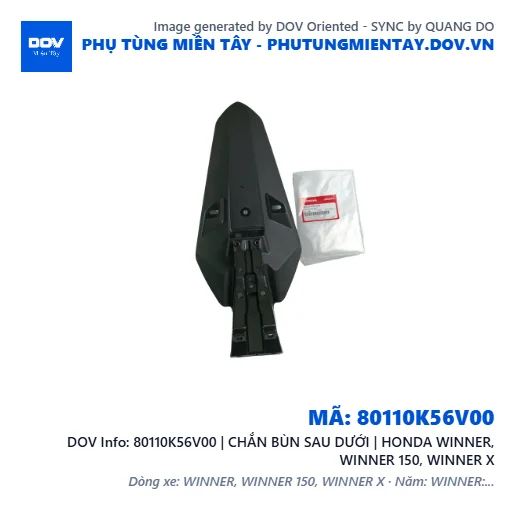 80110K56V00 | CHẮN BÙN SAU DƯỚI | HONDA WINNER, WINNER 150, WINNER X — 80110K56V00