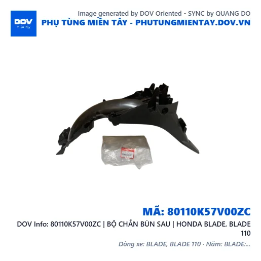 80110K57V00ZC | BỘ CHẮN BÙN SAU | HONDA BLADE, BLADE 110 — 80110K57V00ZC