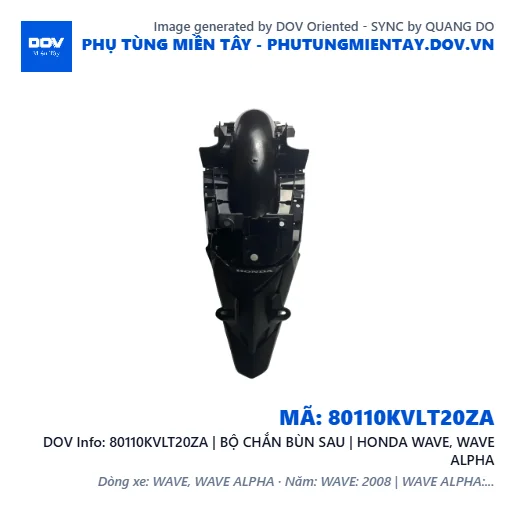 80110KVLT20ZA | BỘ CHẮN BÙN SAU | HONDA WAVE, WAVE ALPHA — 80110KVLT20ZA