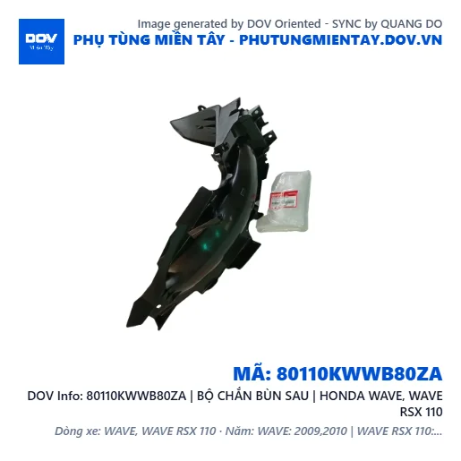 80110KWWB80ZA | BỘ CHẮN BÙN SAU | HONDA WAVE, WAVE RSX 110 — 80110KWWB80ZA