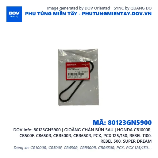 80123GN5900 | GIOĂNG CHẮN BÙN SAU | HONDA CB1000R, CB500F, CB650R, CBR500R, CBR650R, PCX, PCX 125/150, REBEL 1100, REBEL 500, SUPER DREAM — 80123GN5900