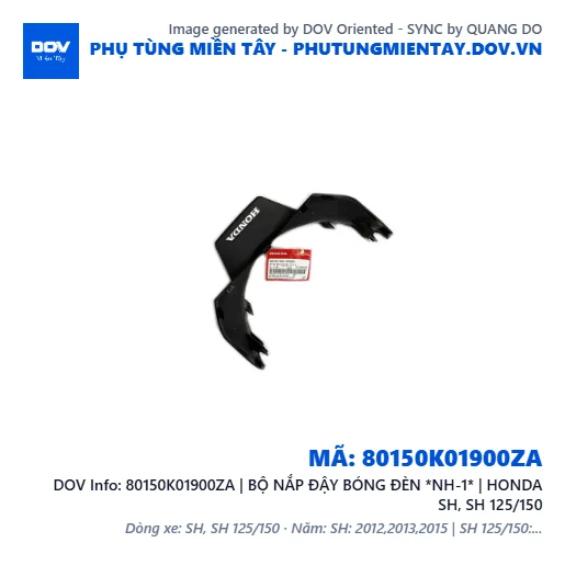 80150K01900ZA | BỘ NẮP ĐẬY BÓNG ĐÈN *NH-1* | HONDA SH, SH 125/150 — 80150K01900ZA