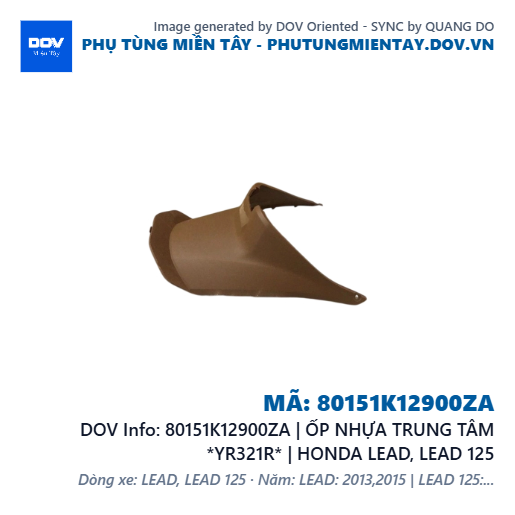 80151K12900ZA | ỐP NHỰA TRUNG TÂM *YR321R* | HONDA LEAD, LEAD 125 — 80151K12900ZA