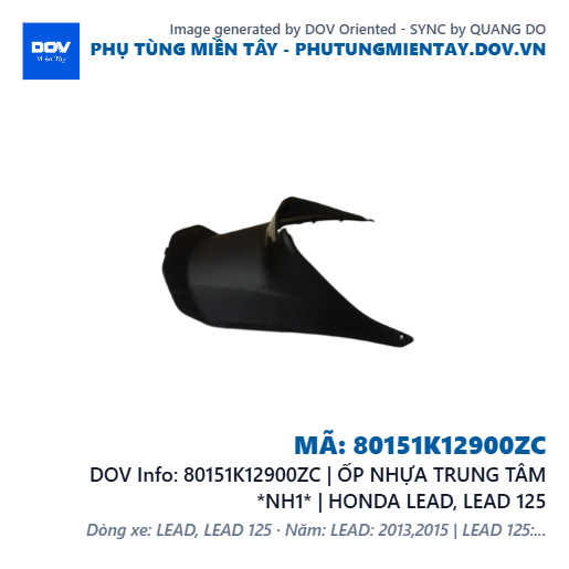 80151K12900ZC | ỐP NHỰA TRUNG TÂM *NH1* | HONDA LEAD, LEAD 125 — 80151K12900ZC