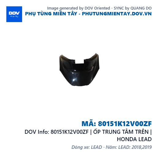 80151K12V00ZF | ỐP TRUNG TÂM TRÊN | HONDA LEAD — 80151K12V00ZF