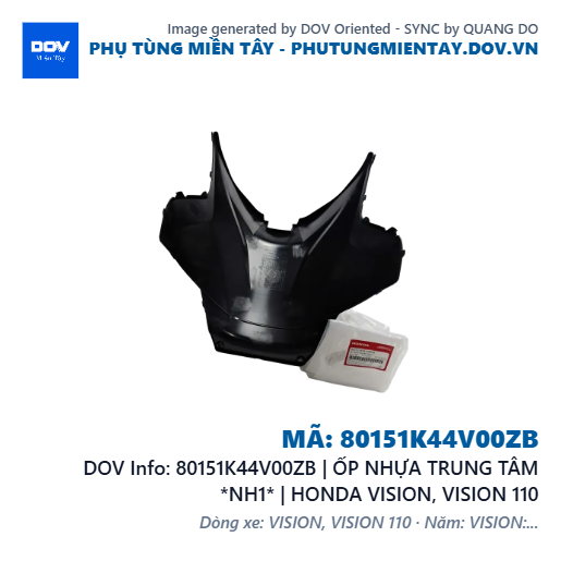 80151K44V00ZB | ỐP NHỰA TRUNG TÂM *NH1* | HONDA VISION, VISION 110 — 80151K44V00ZB