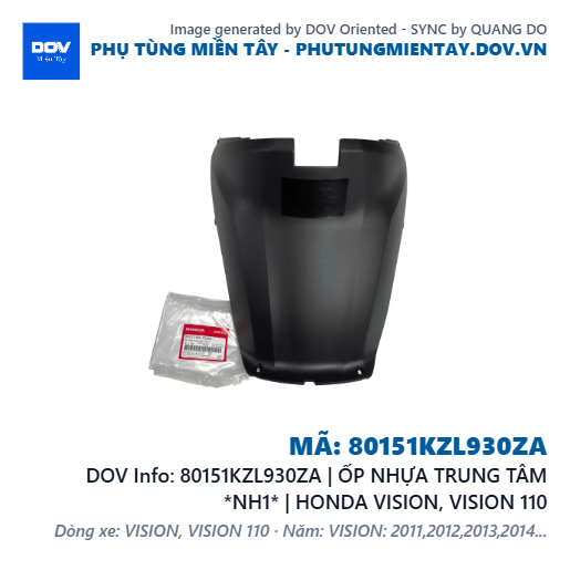 80151KZL930ZA | ỐP NHỰA TRUNG TÂM *NH1* | HONDA VISION, VISION 110 — 80151KZL930ZA