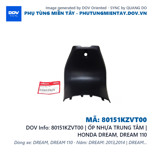 80151KZVT00 | ỐP NHỰA TRUNG TÂM | HONDA DREAM, DREAM 110 — 80151KZVT00