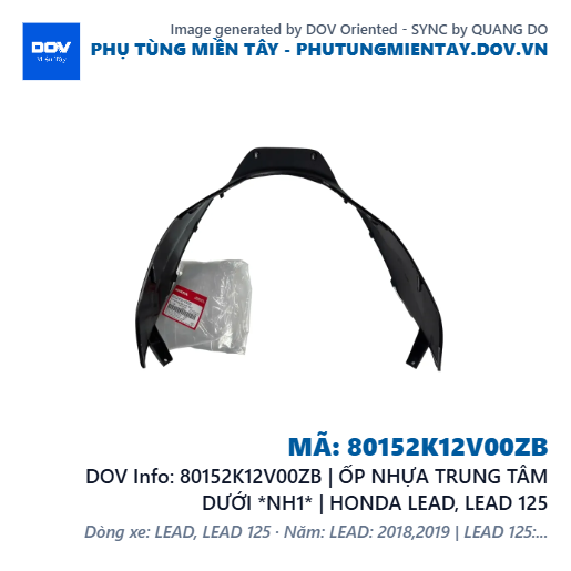 80152K12V00ZB | ỐP NHỰA TRUNG TÂM DƯỚI *NH1* | HONDA LEAD, LEAD 125 — 80152K12V00ZB