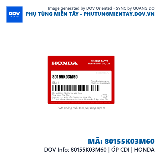 80155K03M60 | ỐP CDI | HONDA  — 80155K03M60
