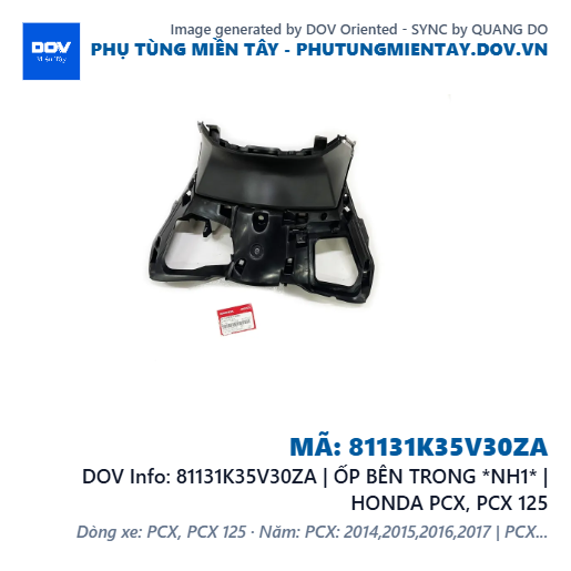 81131K35V30ZA | ỐP BÊN TRONG *NH1* | HONDA PCX, PCX 125 — 81131K35V30ZA