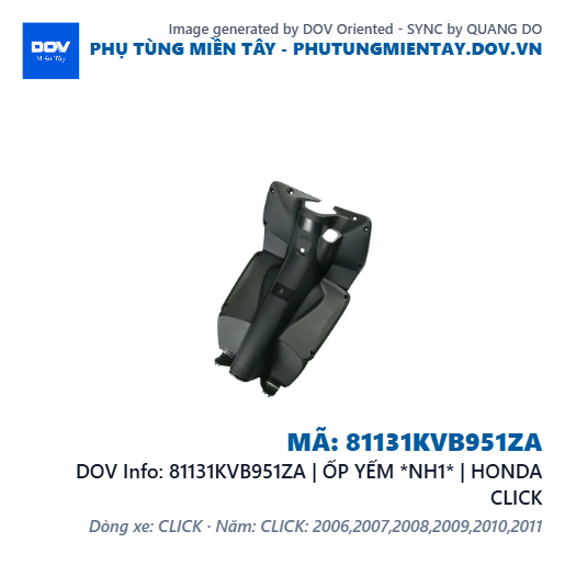 81131KVB951ZA | ỐP YẾM *NH1* | HONDA CLICK — 81131KVB951ZA