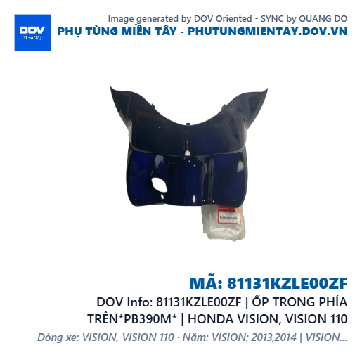 81131KZLE00ZF | ỐP TRONG PHÍA TRÊN*PB390M* | HONDA VISION, VISION 110 — 81131KZLE00ZF