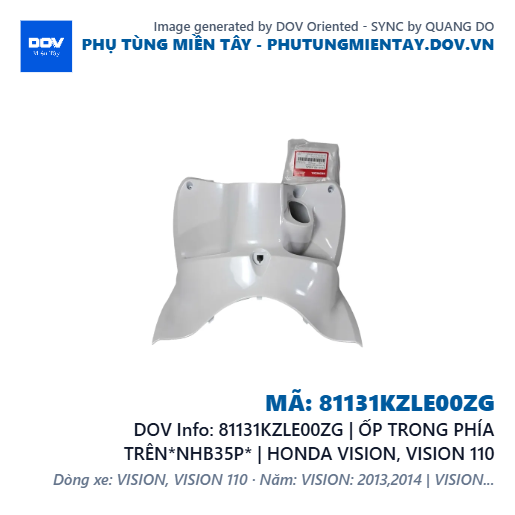 81131KZLE00ZG | ỐP TRONG PHÍA TRÊN*NHB35P* | HONDA VISION, VISION 110 — 81131KZLE00ZG
