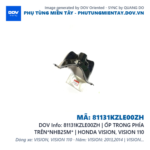 81131KZLE00ZH | ỐP TRONG PHÍA TRÊN*NHB25M* | HONDA VISION, VISION 110 — 81131KZLE00ZH