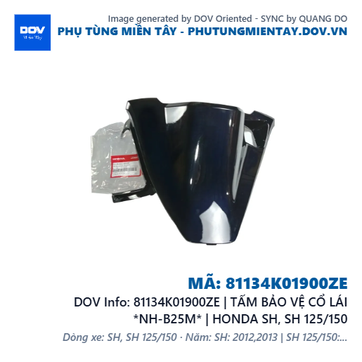 81134K01900ZE | TẤM BẢO VỆ CỔ LÁI *NH-B25M* | HONDA SH, SH 125/150 — 81134K01900ZE