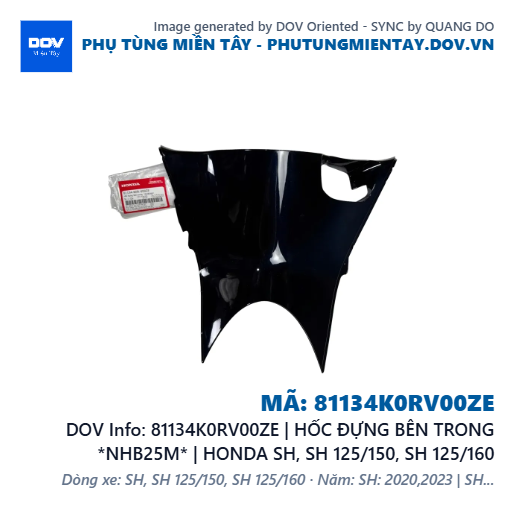 81134K0RV00ZE | HỐC ĐỰNG BÊN TRONG *NHB25M* | HONDA SH, SH 125/150, SH 125/160 — 81134K0RV00ZE