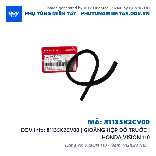 81135K2CV00 | GIOĂNG HỘP ĐỒ TRƯỚC | HONDA VISION 110 — 81135K2CV00