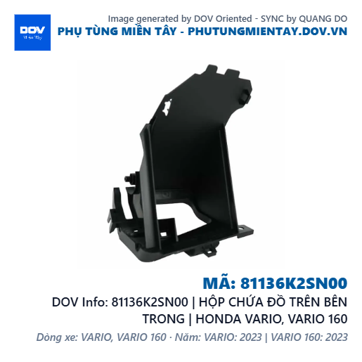 81136K2SN00 | HỘP CHỨA ĐỒ TRÊN BÊN TRONG | HONDA VARIO, VARIO 160 — 81136K2SN00