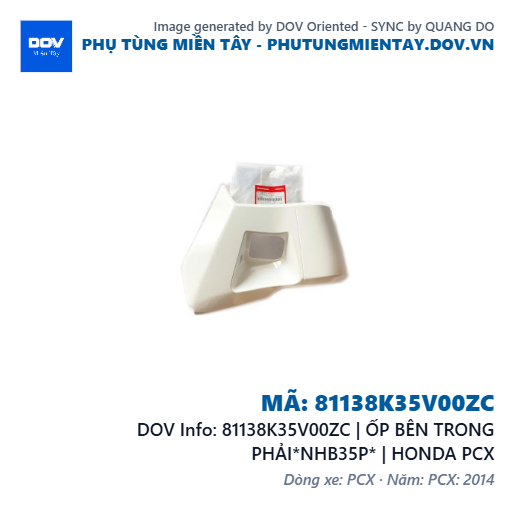 81138K35V00ZC | ỐP BÊN TRONG PHẢI*NHB35P* | HONDA PCX — 81138K35V00ZC