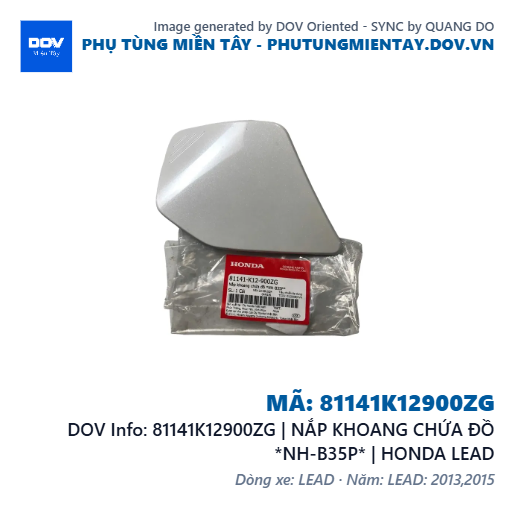 81141K12900ZG | NẮP KHOANG CHỨA ĐỒ *NH-B35P* | HONDA LEAD — 81141K12900ZG