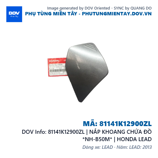 81141K12900ZL | NẮP KHOANG CHỨA ĐỒ *NH-B50M* | HONDA LEAD — 81141K12900ZL