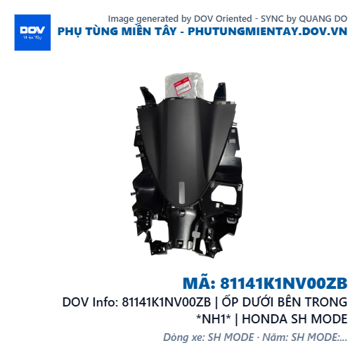 81141K1NV00ZB | ỐP DƯỚI BÊN TRONG *NH1* | HONDA SH MODE — 81141K1NV00ZB