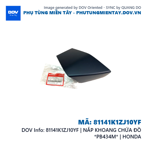 81141K1ZJ10YF | NẮP KHOANG CHỨA ĐỒ *PB434M* | HONDA  — 81141K1ZJ10YF